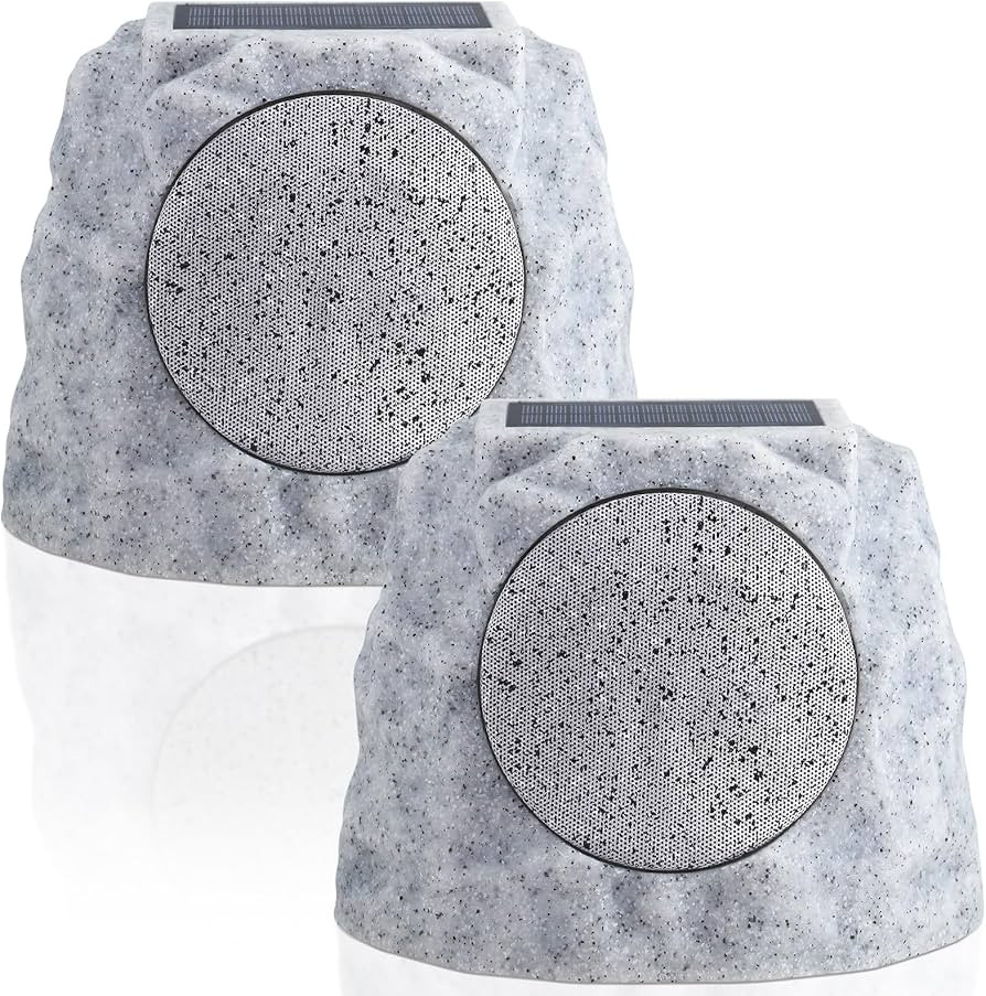 Amazon.com: NiceBuy Solar Rock Speakers Outdoor Water-Resistant 2-Pack Solar Powered Rock Speaker with Lights RGB and TWS Pair for Patio Outside Garden BBQ Deck : Electronics | Amazon (US)