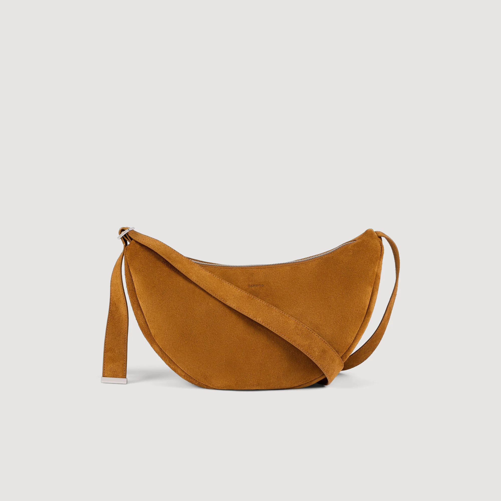 Small zipped split leather hobo | Sandro US | Sandro-Paris US
