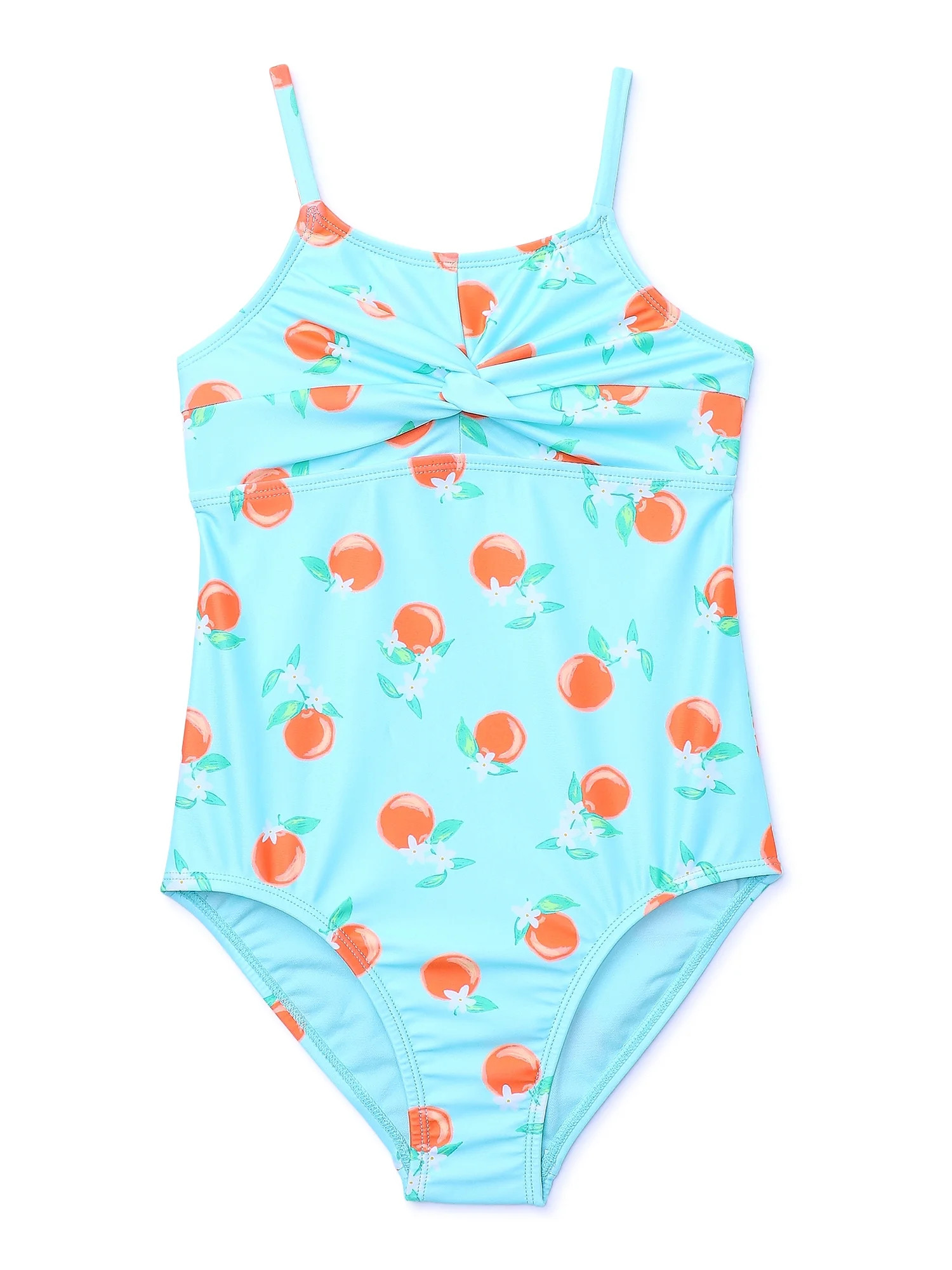 Wonder Nation Girls Printed One-Piece Swimsuit with UPF 50, Sizes 4-18 & Plus - Walmart.com | Walmart (US)