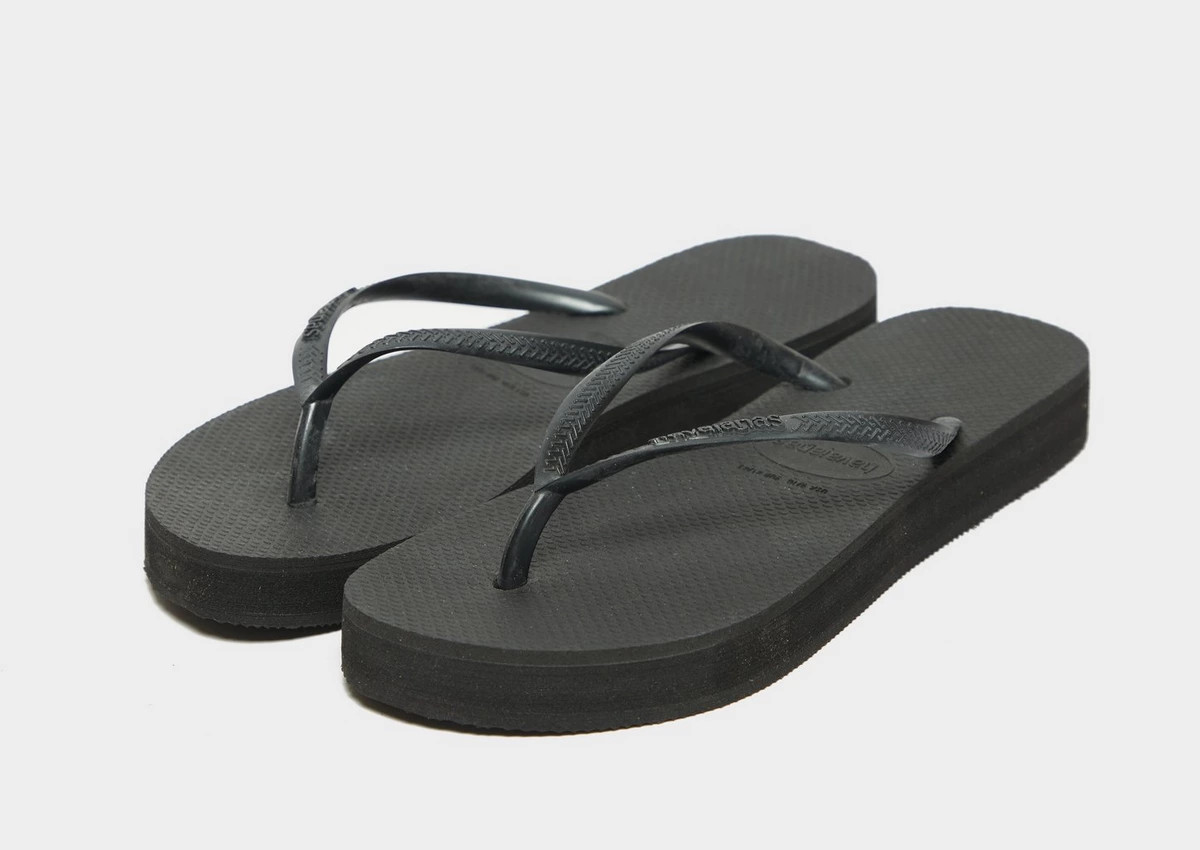 Black Havaianas Slim Platform Flip Flops Women's | JD Sports UK | JD Sports (UK)