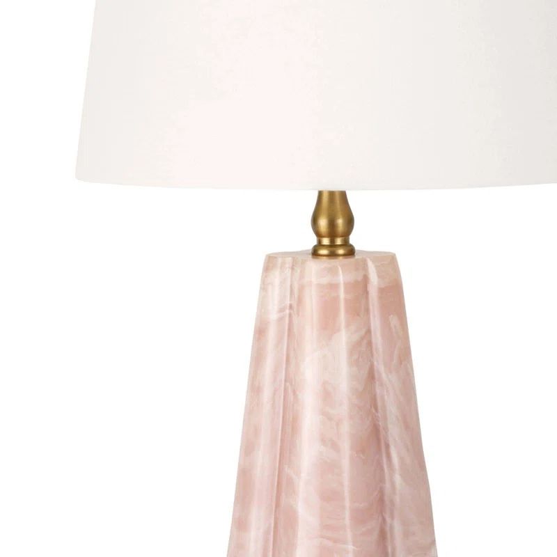 Joelle Mini Lamp, 1-Light, Rose, Linen Shade, 17.5"H (13-1461 504ZZTV) | Wayfair North America