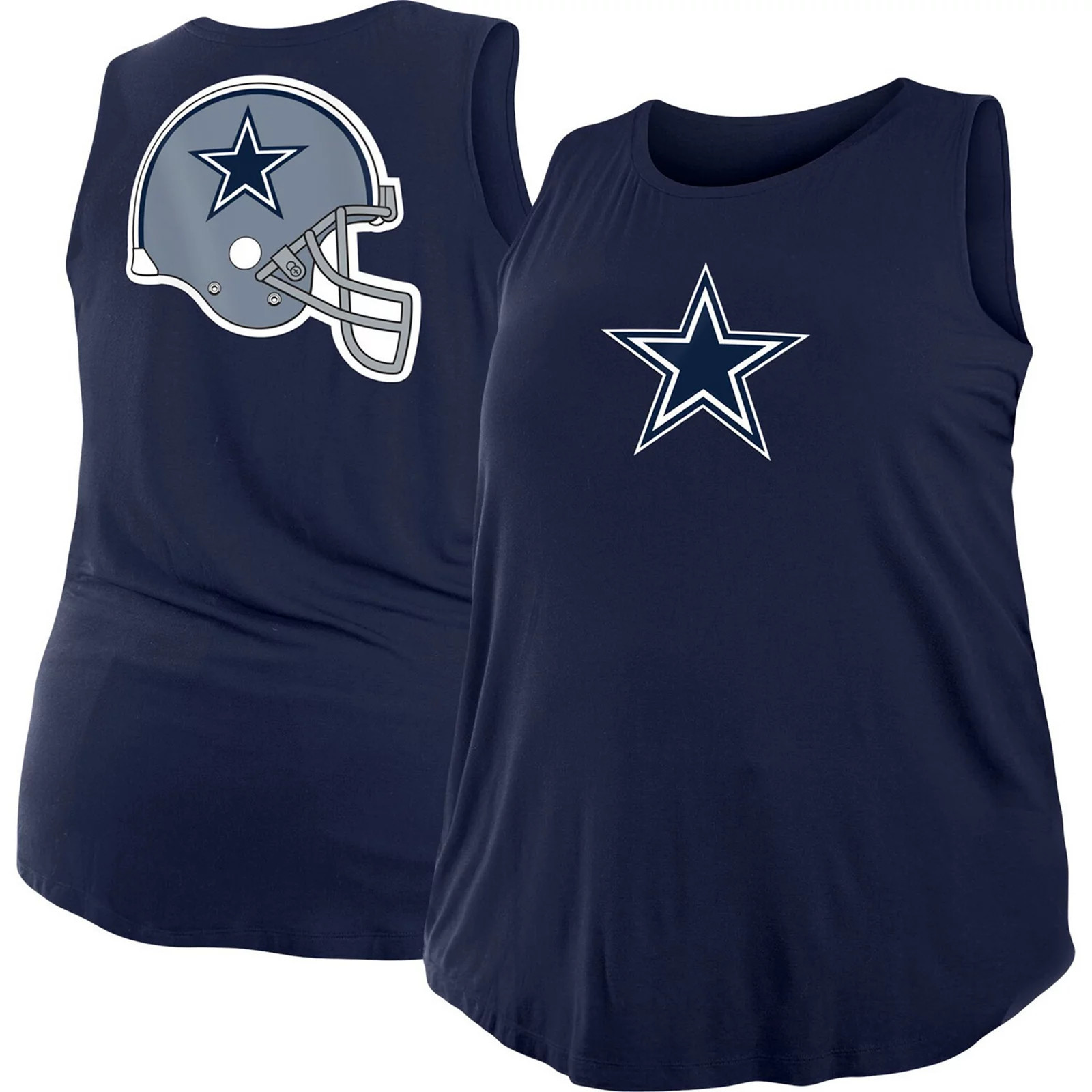 Women's New Era Navy Dallas Cowboys Plus Size Tank Top, Size: 4XL, Blue | Kohl's