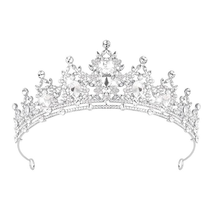 Tiara for Women, Crown and Tiara for Girl Princess, Bride Wedding Happy Birthday Halloween Cospla... | Amazon (US)