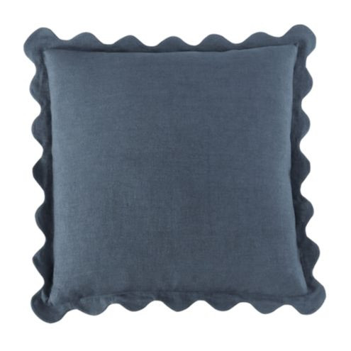 Rue Scalloped Linen Pillow | Ballard Designs, Inc.