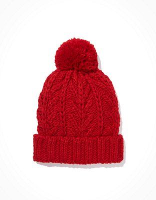 AE Cable Pom Beanie | American Eagle Outfitters (US & CA)