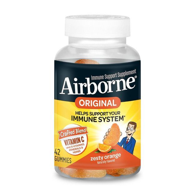 Airborne Immune Support Gummies with Vitamin C & Zinc - Orange - 42ct | Target