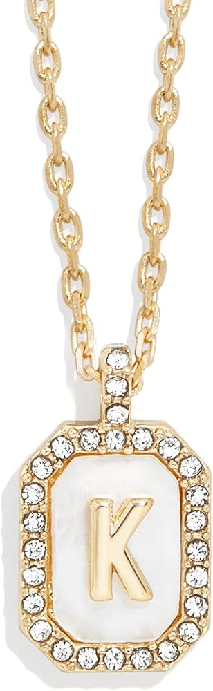 Gold & Mother of Pearl Initial Necklace | Amazon (US)