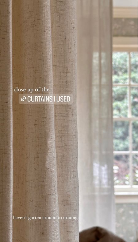 Amazon curtains I used for the bedroom canopy