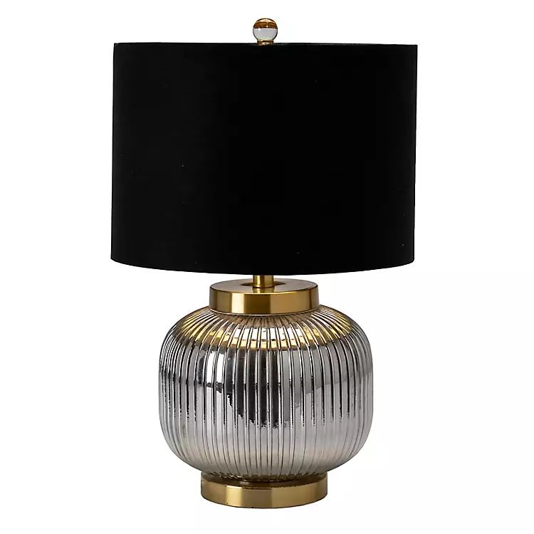 Gold and Black Glass Table Lamp | Kirkland's Home