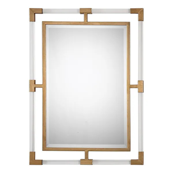 Balkan Modern Gold Wall Mirror - 27.5x37.5x1.375 | Bed Bath & Beyond