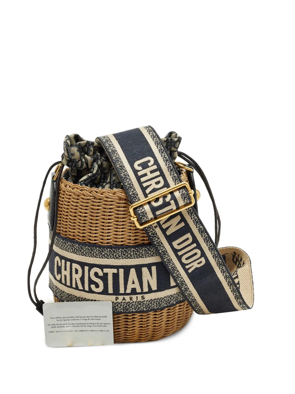 Christian Dior Pre-Owned drawstring bucket bag - Neutrals | Farfetch Global