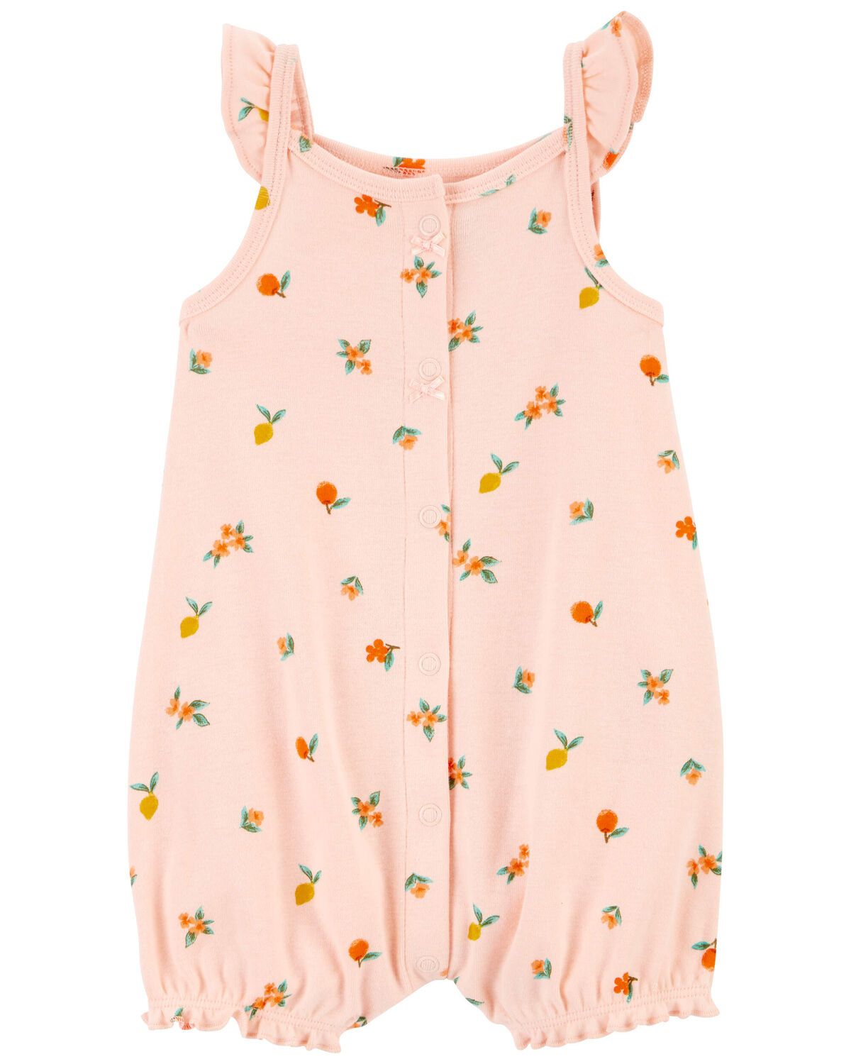 Baby Peach Snap-Up Cotton Romper | Carter's