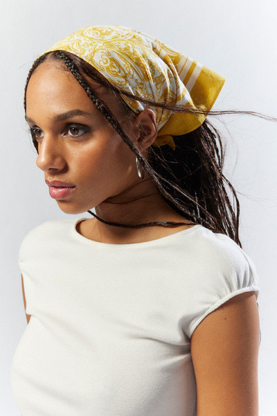 Mustard Printed Bandana | Urban Outfitters (US and RoW)
