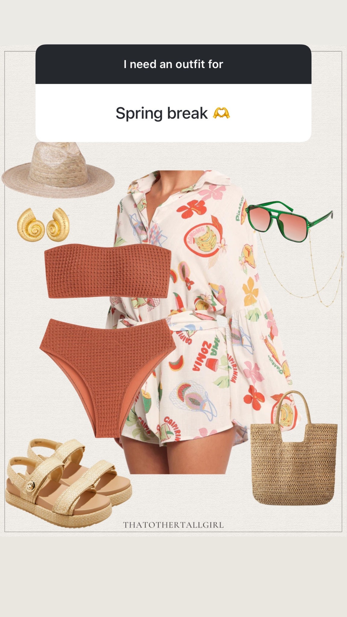 Spring break outfit / swimsuit 

#LTKTravel #LTKMidsize #LTKSwim
