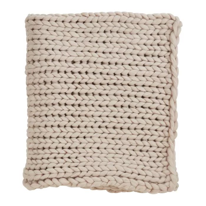 50"x60" Chunky Knit Throw Blanket - Saro Lifestyle | Target