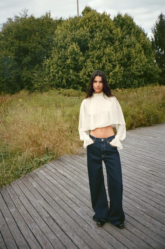 GEORGETTE CAPE TOP | Zara US