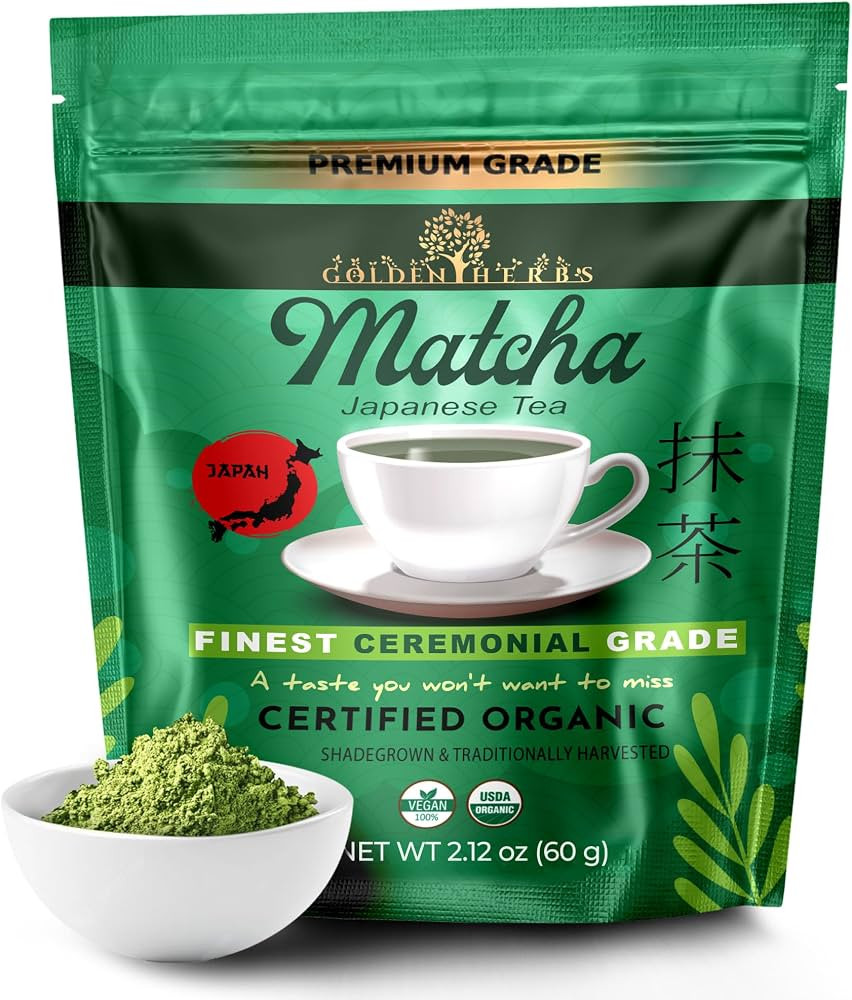 Golden Herbs Matcha Superior Ceremonial Blend Green Tea Powder from Uji, Kyoto, USDA Organic, Glu... | Amazon (US)
