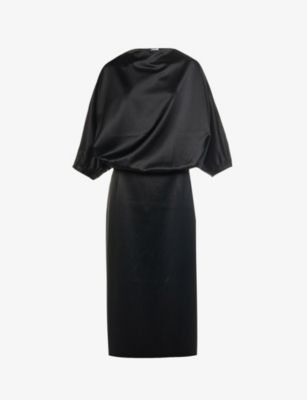 TOTEME Cowl-neck split-hem recycled polyester-blend maxi dress | Selfridges