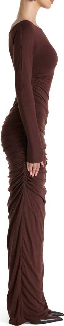 Off the Shoulder Long Sleeve Body-Con Maxi Dress | Nordstrom