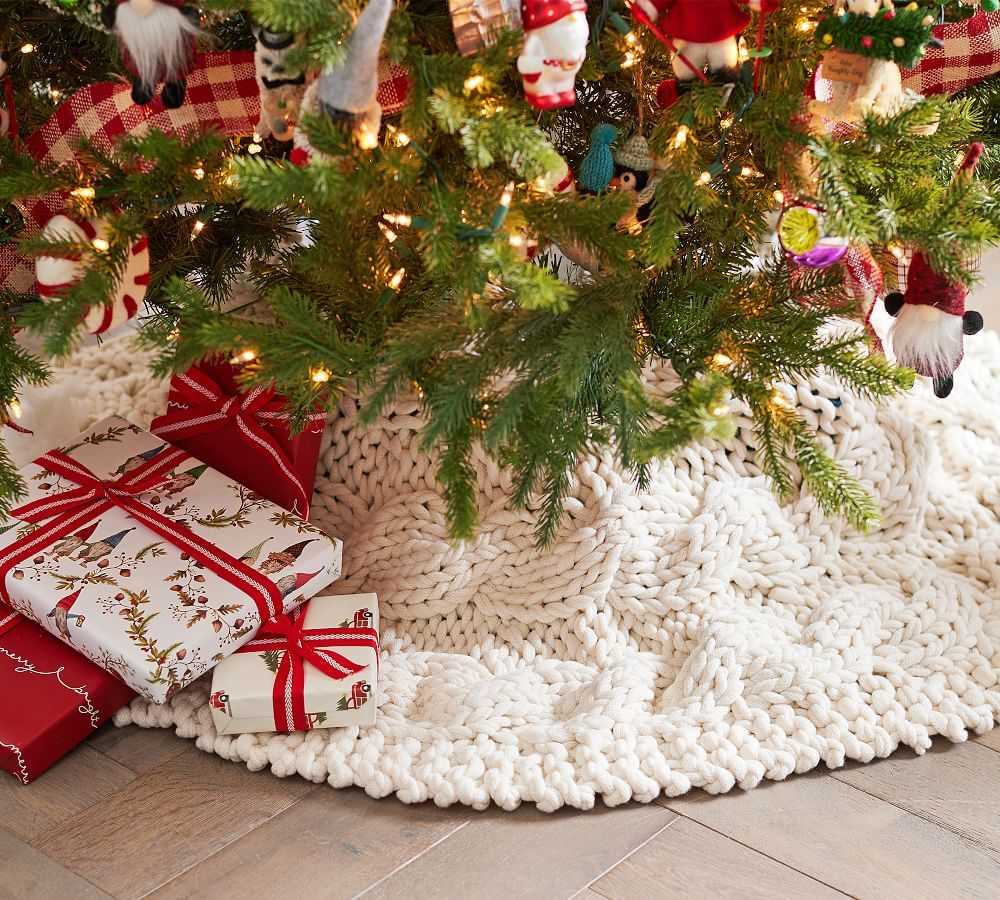 Colossal Knit Tree Skirt | Pottery Barn (US)