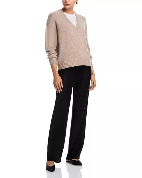 AQUA AQUA 100% Cashmere Drop Shoulder V Neck Sweater - Exclusive  | Bloomingdale's Women | Bloomingdale's (US)