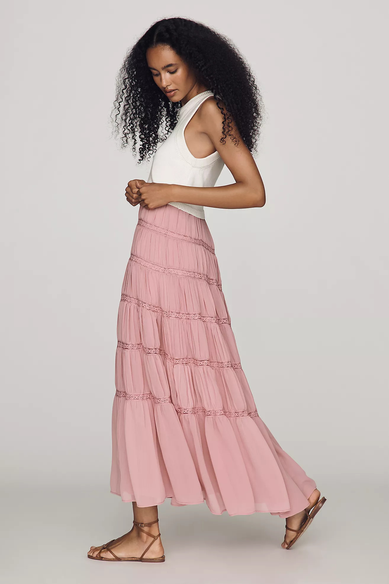By Anthropologie Twofer Tiered Sleeveless Dress | Anthropologie (US)