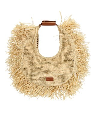 Large Raffia Moon Tote Bag | FWRD 