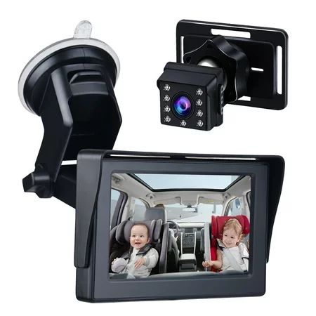 Baby Car Mirror 1080P 4.3 Inch Baby Car Camera Night Vision Safety Car Seat Mirror Cameras Monitored | Walmart (US)