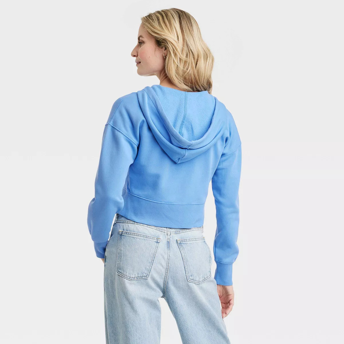 Women's Cropped Hooded Zip-Up Sweatshirt - Universal Thread™ | Target