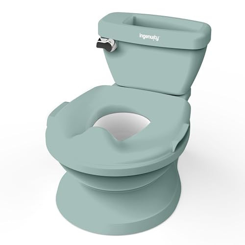 Ingenuity My Size Potty Pro in Green, Infant Potty Training Toilet, Lifelike Flushing Sound, for Ages 18 Months, Up to 50 Pounds | Amazon (US)