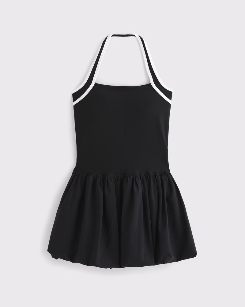 YPB motionTEK Halter Bubble Hem Mini Dress | Abercrombie & Fitch (US)