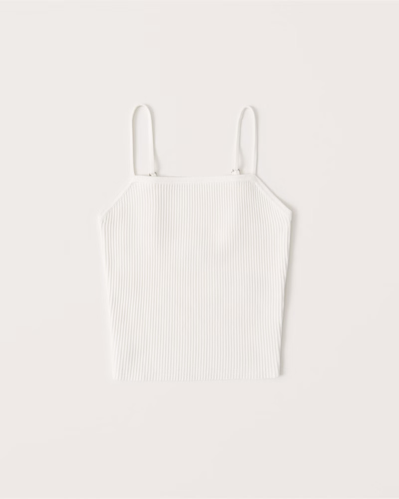 Ribbed Squareneck Cami Tank | Abercrombie & Fitch (US)