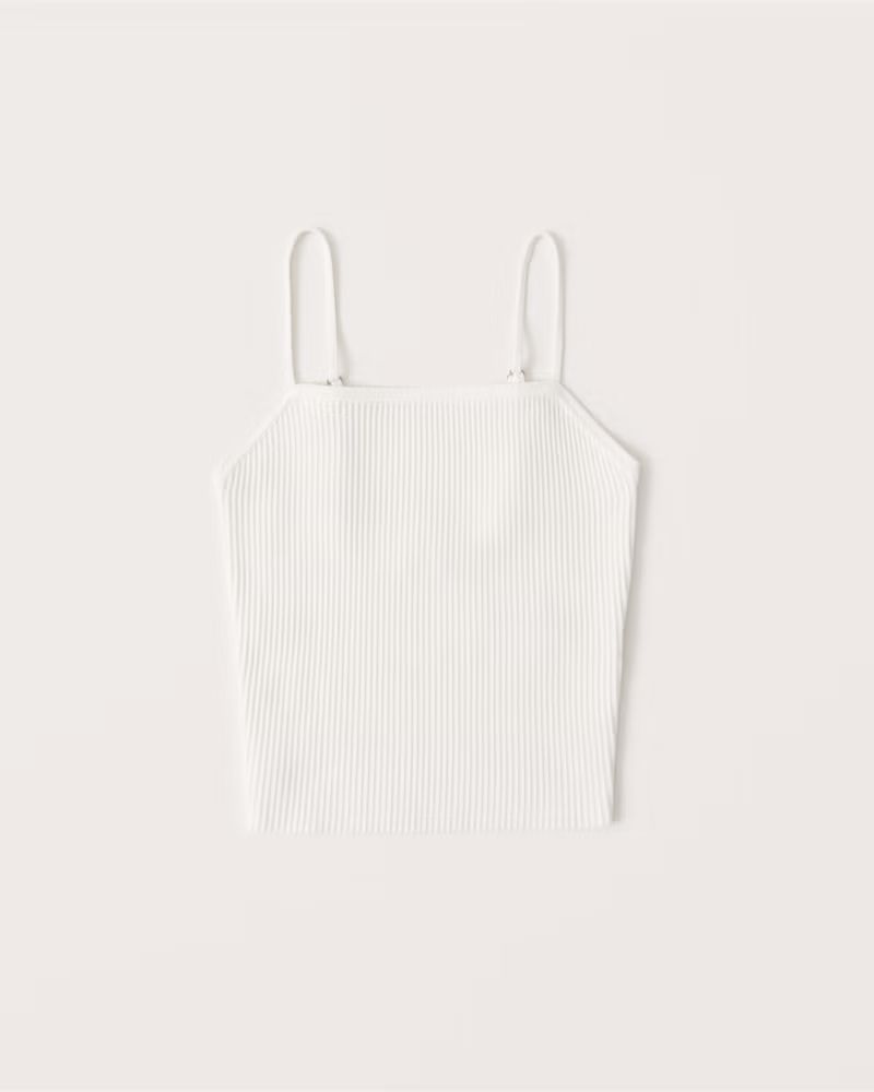 Ribbed Squareneck Cami Tank | Abercrombie & Fitch (US)