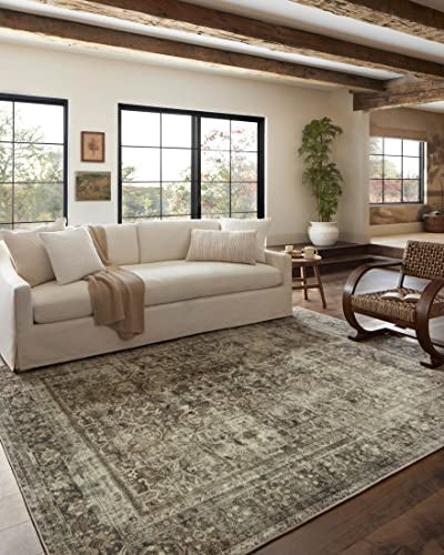 Loloi Magnolia Home by Joanna Gaines Sinclair Collection SIN-01 Pebble/Taupe 8'-6" x 11'-6", .25"... | Amazon (US)