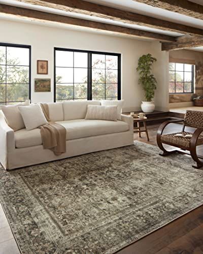 Loloi x Magnolia Home by Joanna Gaines Sinclair SIN-01 Collection Machine Washable Area Rug, 8'-6... | Amazon (US)