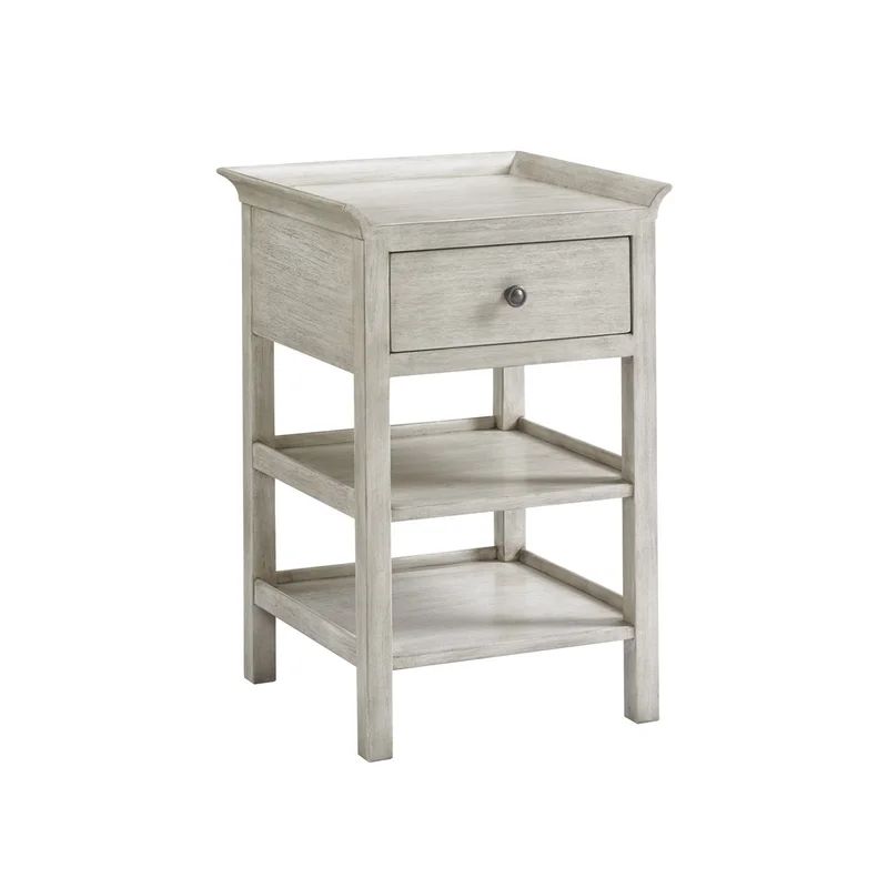 Oyster Bay 30'' Tall 1 - Drawer Solid Wood Nightstand in Antique White | Wayfair North America