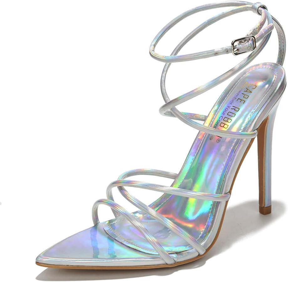Cape Robbin Nabil Sexy Strappy Stiletto Heels for Women - Strappy Pointy Open Toe Womens High Hee... | Amazon (US)