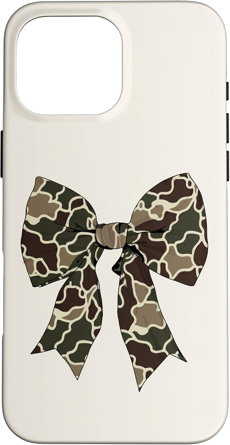 iPhone 16 Pro Max Waterfowl Hunting Camo Pink Bow Ribbon Duck Hunters Case | Amazon (US)