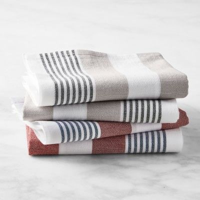 Striped Flour Sack Towel, Set of 4 | Williams Sonoma | Williams-Sonoma