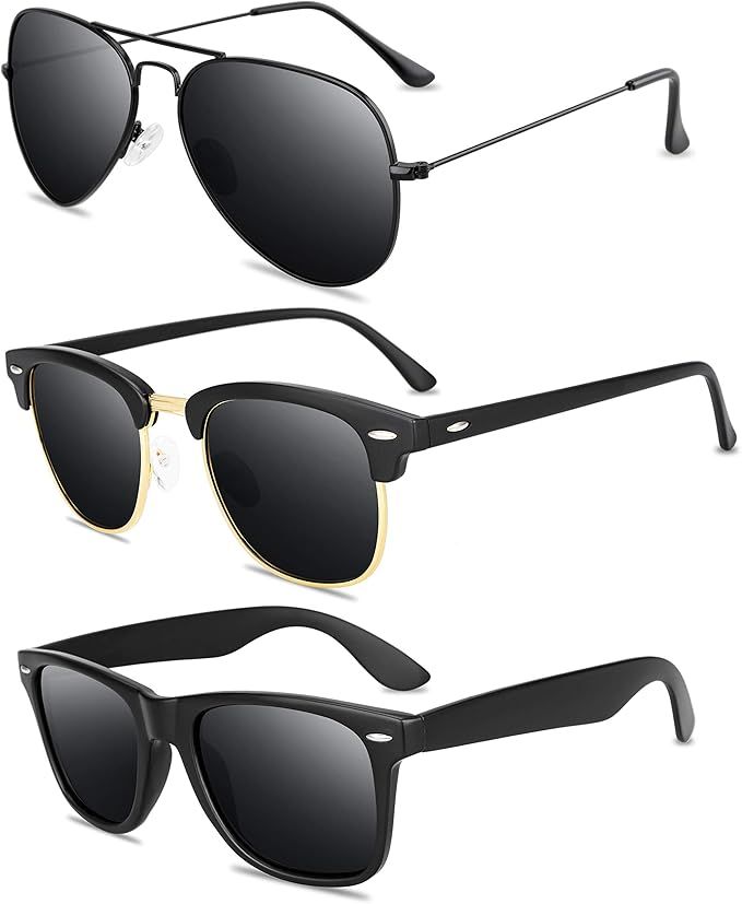 Unisex Polarized Sunglasses for Men and Women Classic Retro Trendy Sun glasses UV Blocking Protec... | Amazon (US)