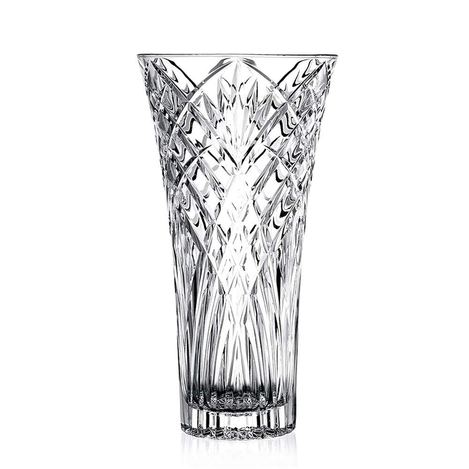 Vase 12" Flower Vases, Tall Crystal Vase, Crystal Clear Glass Vases for Flowers, Modern Large Gla... | Amazon (US)