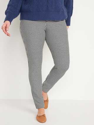 High-Waisted Full-Length Houndstooth Pixie Pants for Women | Old Navy (US)