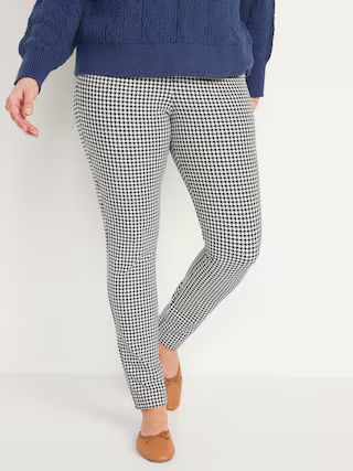 High-Waisted Full-Length Houndstooth Pixie Pants for Women | Old Navy (US)