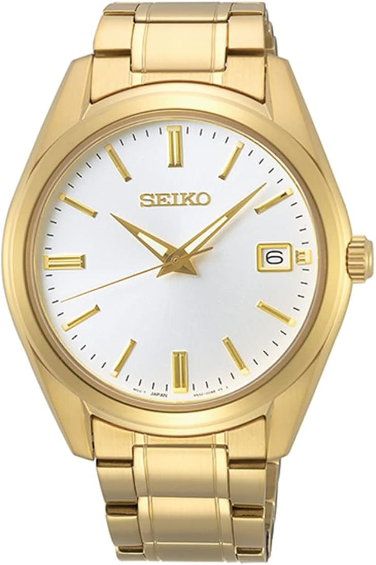 SEIKO Watch for Men - Essentials - with Sunray Finish, Date Calendar, LumiBrite Hands, Stainless ... | Amazon (US)