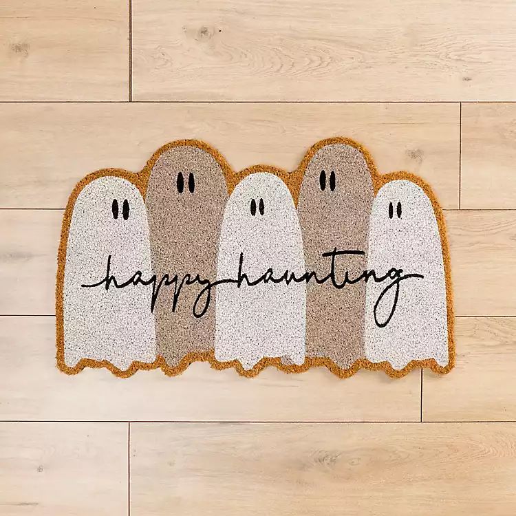New! Happy Hauntings Ghost Doormat | Kirkland's Home