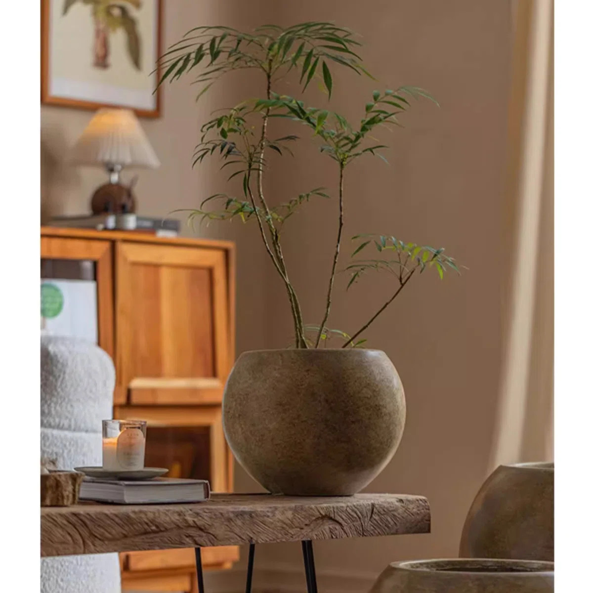 Round Magnesium Clay Planter | Wayfair North America