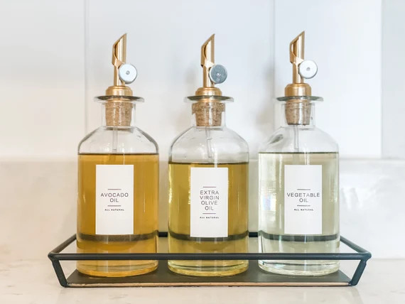 Modern Minimalist Oil  Vinegar Labels | Etsy | Etsy (US)