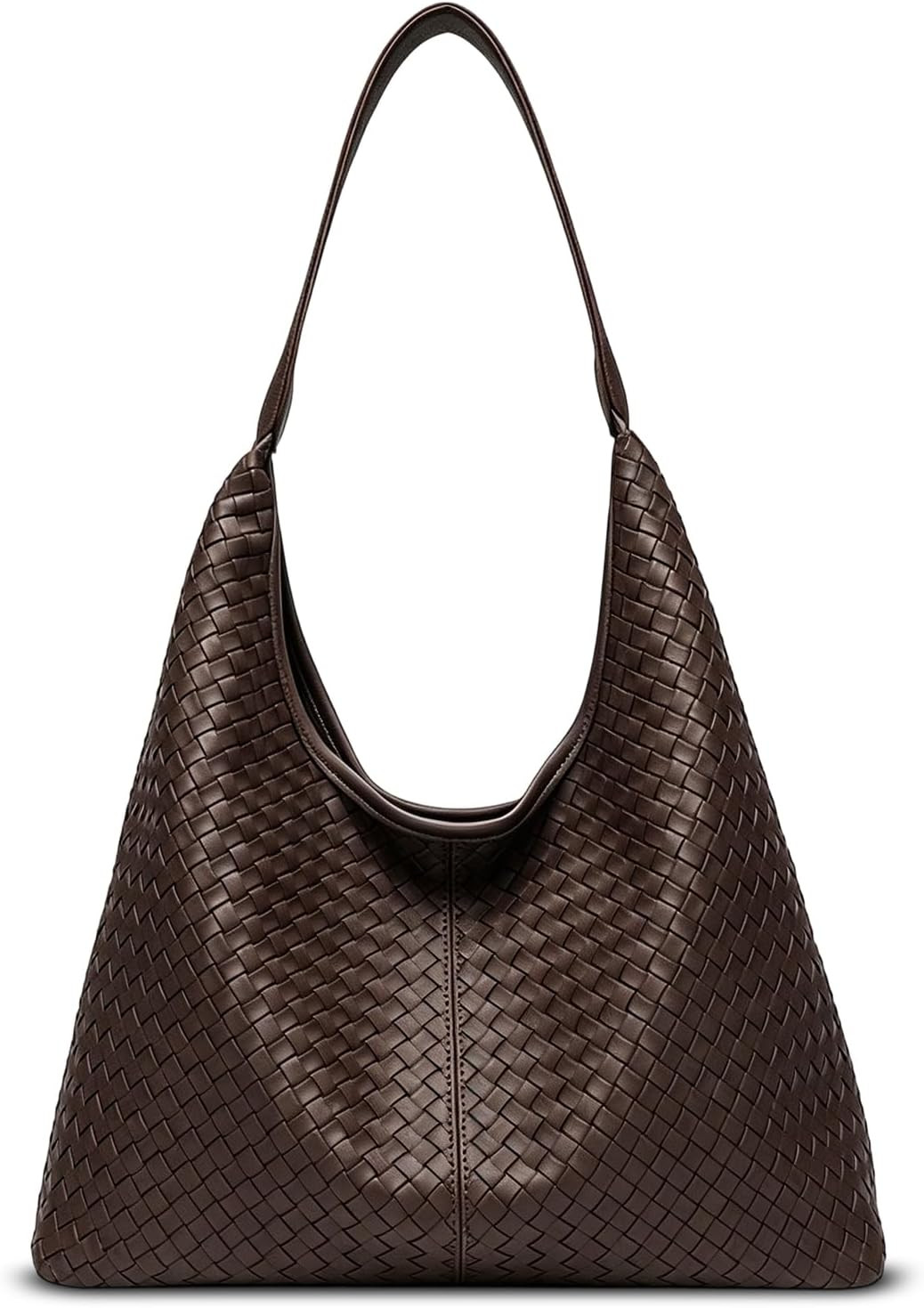 Woven Textured Vegan Leather Hobo Tote Bag Large Slouchy Purse for Women | Amazon (US)