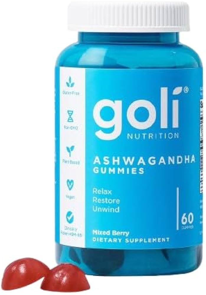 Fits Goli Ashwagandha & Vitamin D Gummy - 60 Count - Mixed Berry | Amazon (US)