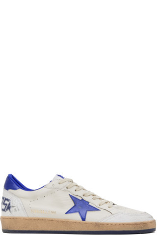 White & Blue Ball Star Sneakers | SSENSE